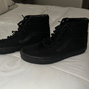 High top all black vans